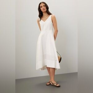 Dunst White Midi poplin dress